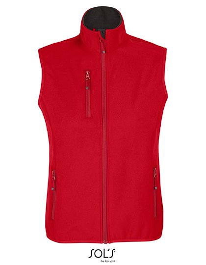 SOL´S Women's Falcon Zipped Softshell Bodywarmer – Pepper Red