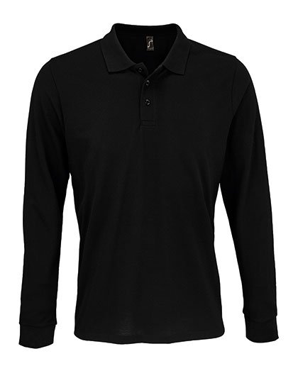SOL´S Unisex Long Sleeve Polycotton Polo Shirt – Black