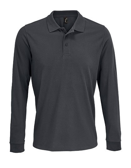 SOL´S Unisex Long Sleeve Polycotton Polo Shirt – Dark Grey (Solid)