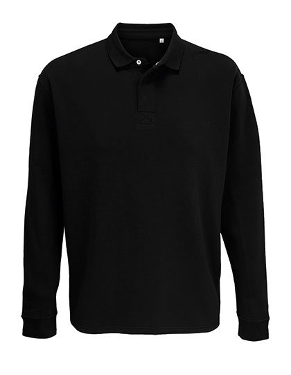 SOL´S Unisex Polo Collar Sweatshirt Heritage – Black