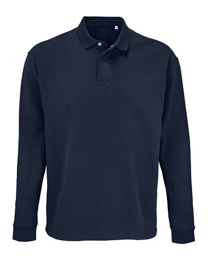 SOL´S Unisex Polo Collar Sweatshirt Heritage – French Navy
