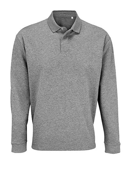 SOL´S Unisex Polo Collar Sweatshirt Heritage – Grey Melange