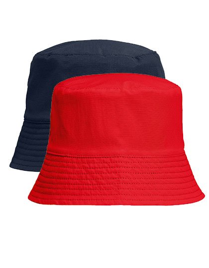 SOL´S Unisex Nylon Bucket Hat – French Navy / Bright Red