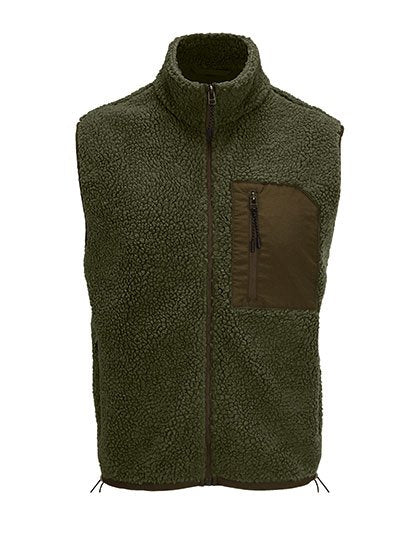 SOL´S Unisex Sherpa Bodywarmer Fury – Army / Dark Army