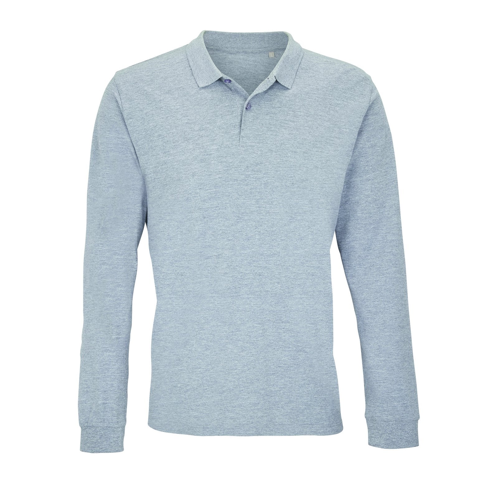 SOL´S Unisex Long Sleeve Polo Shirt Planet – Grey Melange