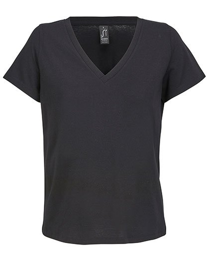 SOL´S Women's V-Neck T-Shirt Regent – Deep Black