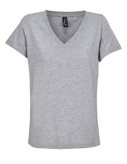 SOL´S Women's V-Neck T-Shirt Regent – Grey Melange