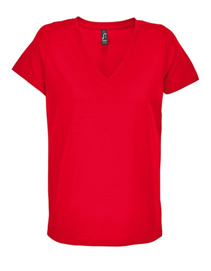 SOL´S Women's V-Neck T-Shirt Regent – Red