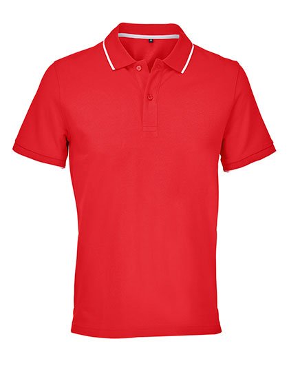 SOL´S Unisex Polo Shirt Palermo – Bright Red / White