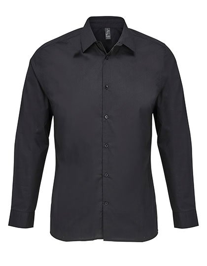 SOL´S Men's Poplin Shirt Long Sleeve Bailey – Black