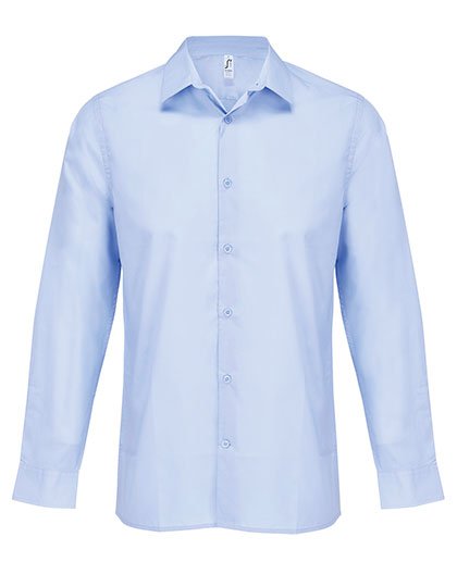 SOL´S Men's Poplin Shirt Long Sleeve Bailey – Sky Blue