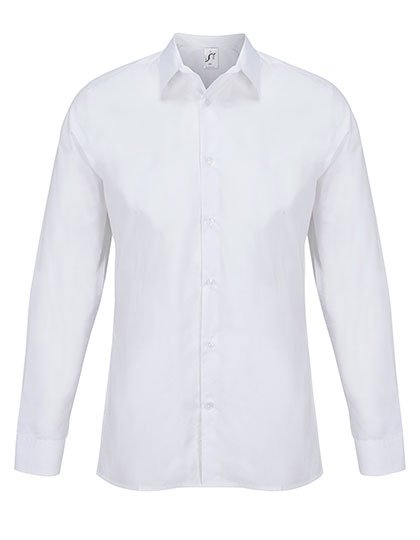 SOL´S Men's Poplin Shirt Long Sleeve Bailey – White