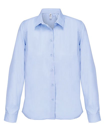 SOL´S Women's Poplin Shirt Long Sleeve Bailey – Sky Blue