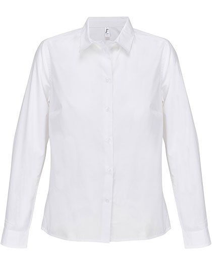 SOL´S Women's Poplin Shirt Long Sleeve Bailey – White