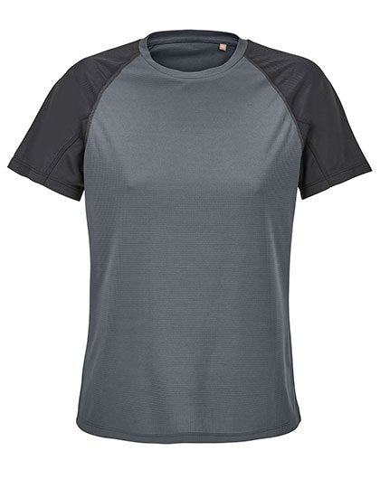 SOL´S Women's Raglan Sleeve T-Shirt Vortex – Black / Charcoal Grey (Solid)