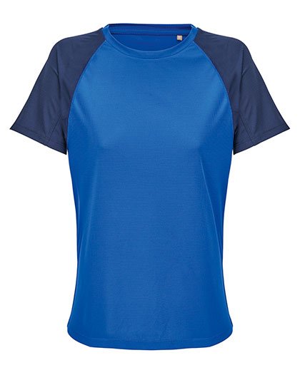 SOL´S Women's Raglan Sleeve T-Shirt Vortex – French Navy / Royal Blue 241