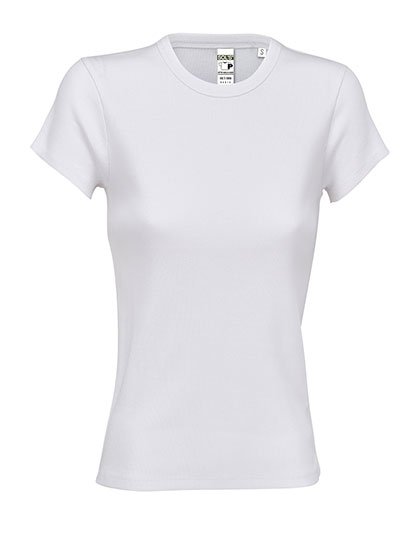 SOL´S Women's Ribbed T-Shirt Sara – White