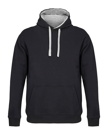 SOL´S Unisex Hooded Sweatshirt Cameron – Black / Grey Melange
