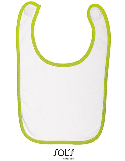 SOL´S Baby Bib Babib – White / Apple Green