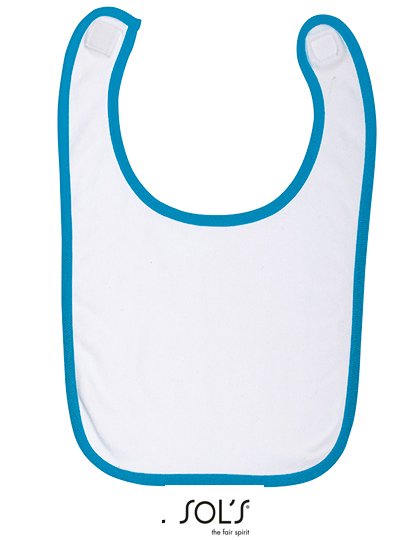 SOL´S Baby Bib Babib – White / Aqua