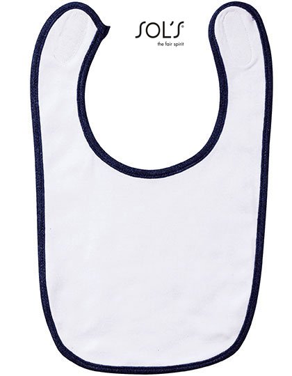 SOL´S Baby Bib Babib – White / French Navy