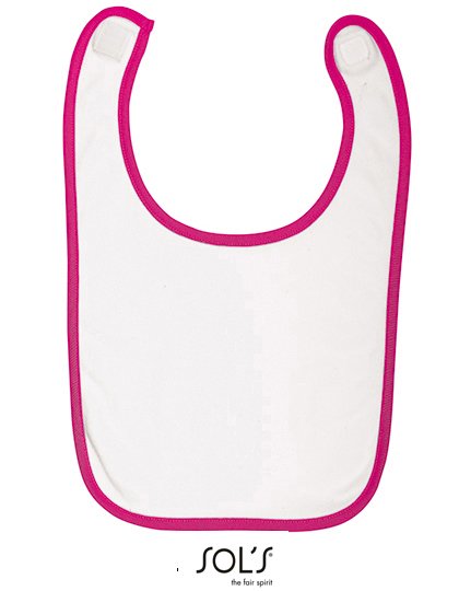 SOL´S Baby Bib Babib – White / Fuchsia