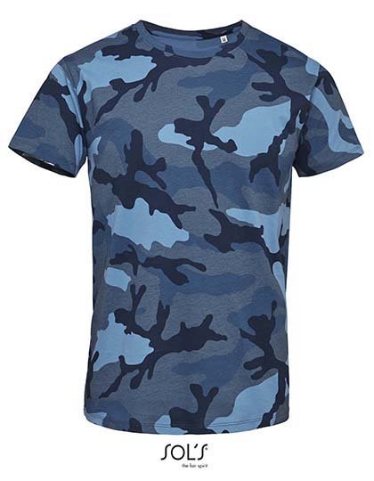 SOL´S Men's Camo T-Shirt – Blue Camo