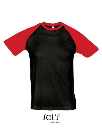SOL´S Raglan T-Shirt Funky 150 – Black / Red