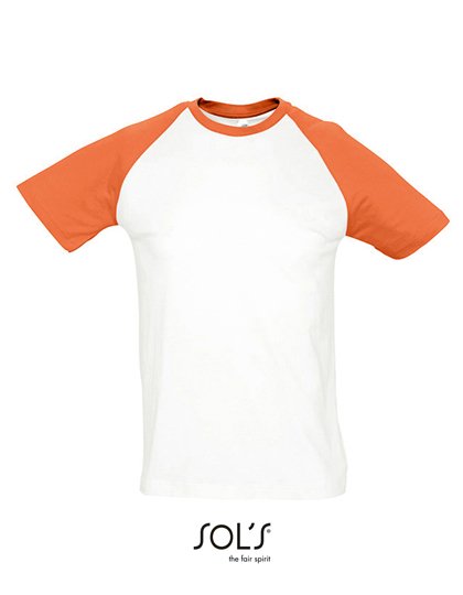 SOL´S Raglan T-Shirt Funky 150 – White / Orange