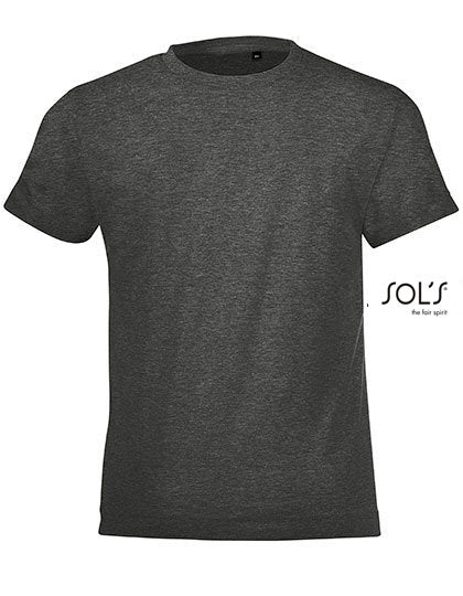 SOL´S Kids' Round Collar T-Shirt Regent Fit – Charcoal Melange