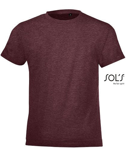 SOL´S Kids' Round Collar T-Shirt Regent Fit – Heather Oxblood