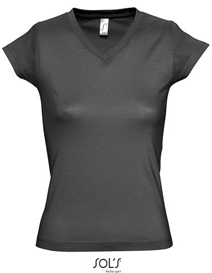 SOL´S Women's V-Neck-T-Shirt Moon – Dark Grey (Solid)