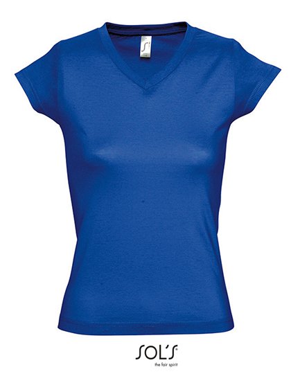 SOL´S Women's V-Neck-T-Shirt Moon – Royal Blue 241