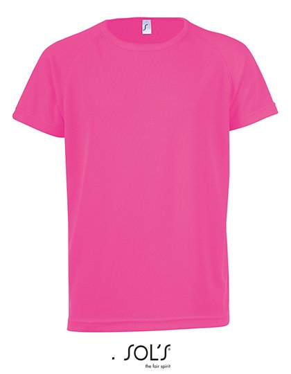 SOL´S Kids' Raglan Sleeved T-Shirt Sporty – Neon Pink