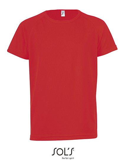 SOL´S Kids' Raglan Sleeved T-Shirt Sporty – Red