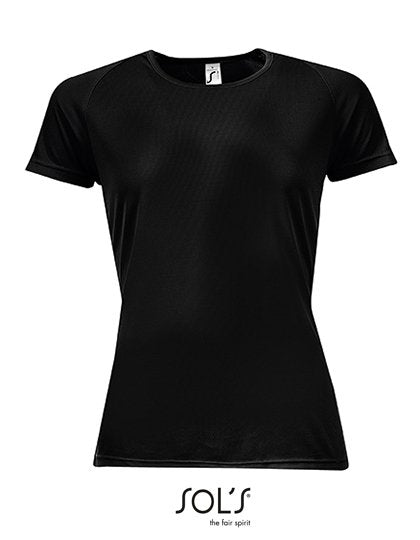 SOL´S Women's Raglan Sleeves T Sporty – Black