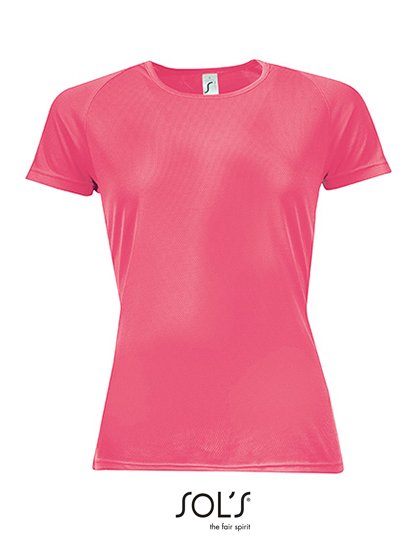 SOL´S Women's Raglan Sleeves T Sporty – Neon Coral