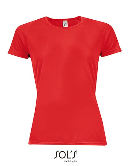 SOL´S Women's Raglan Sleeves T Sporty – Red