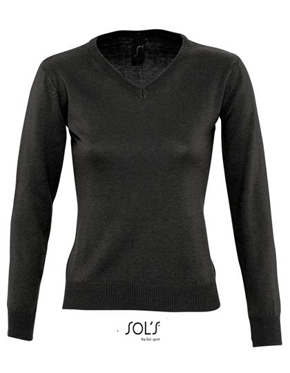 SOL´S Women's V-Neck Sweater Galaxy – Black