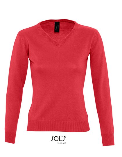 SOL´S Women's V-Neck Sweater Galaxy – Red