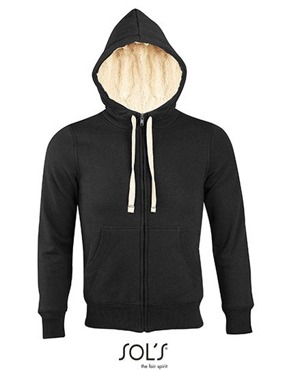 SOL´S Unisex Zipped Jacket Sherpa – Black