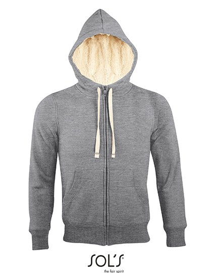 SOL´S Unisex Zipped Jacket Sherpa – Grey Melange