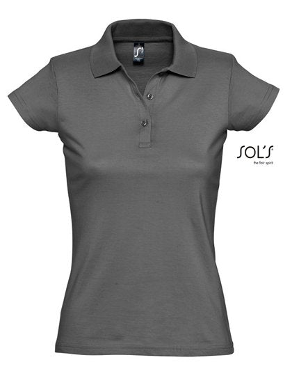 SOL´S Women's Jersey Polo Shirt Prescott – Dark Grey (Solid)