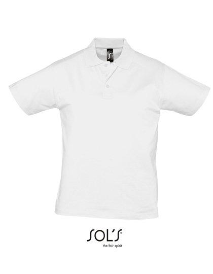 SOL´S Men's Jersey Polo Shirt Prescott – White