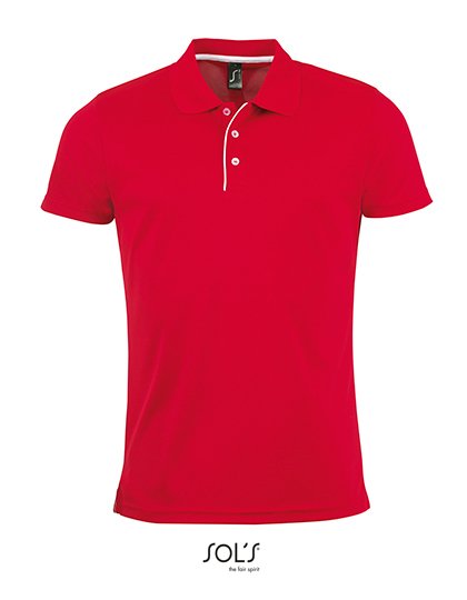 SOL´S Men's Sports Polo Shirt Performer – Red