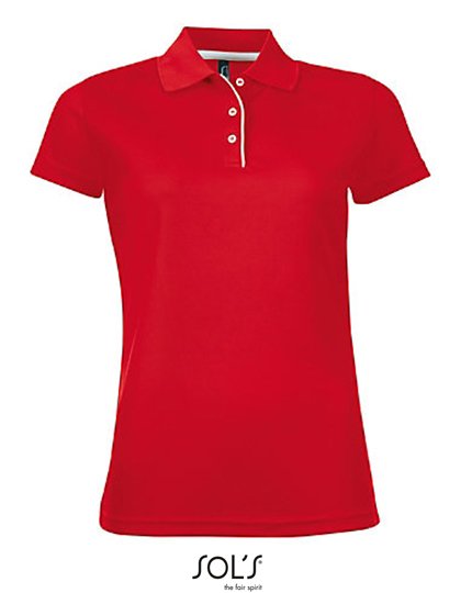 SOL´S Women's Sports Polo Shirt Performer – Red