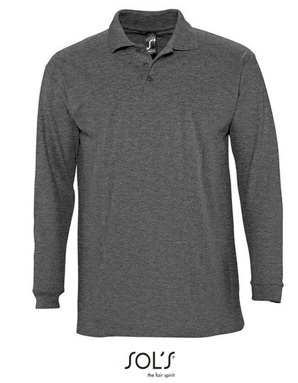 SOL´S Long Sleeve Polo Winter II – Charcoal Melange