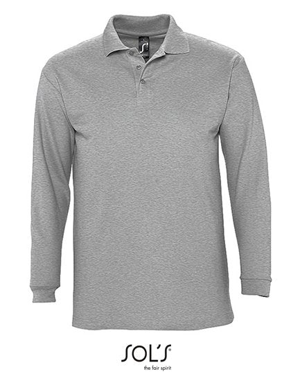 SOL´S Long Sleeve Polo Winter II – Grey Melange