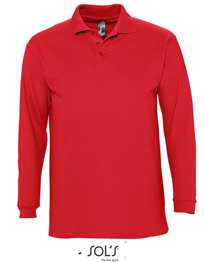 SOL´S Long Sleeve Polo Winter II – Red
