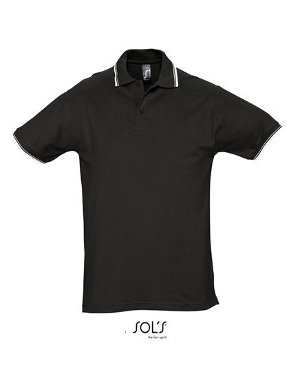 SOL´S Contrast-Polo Practice – Black / White